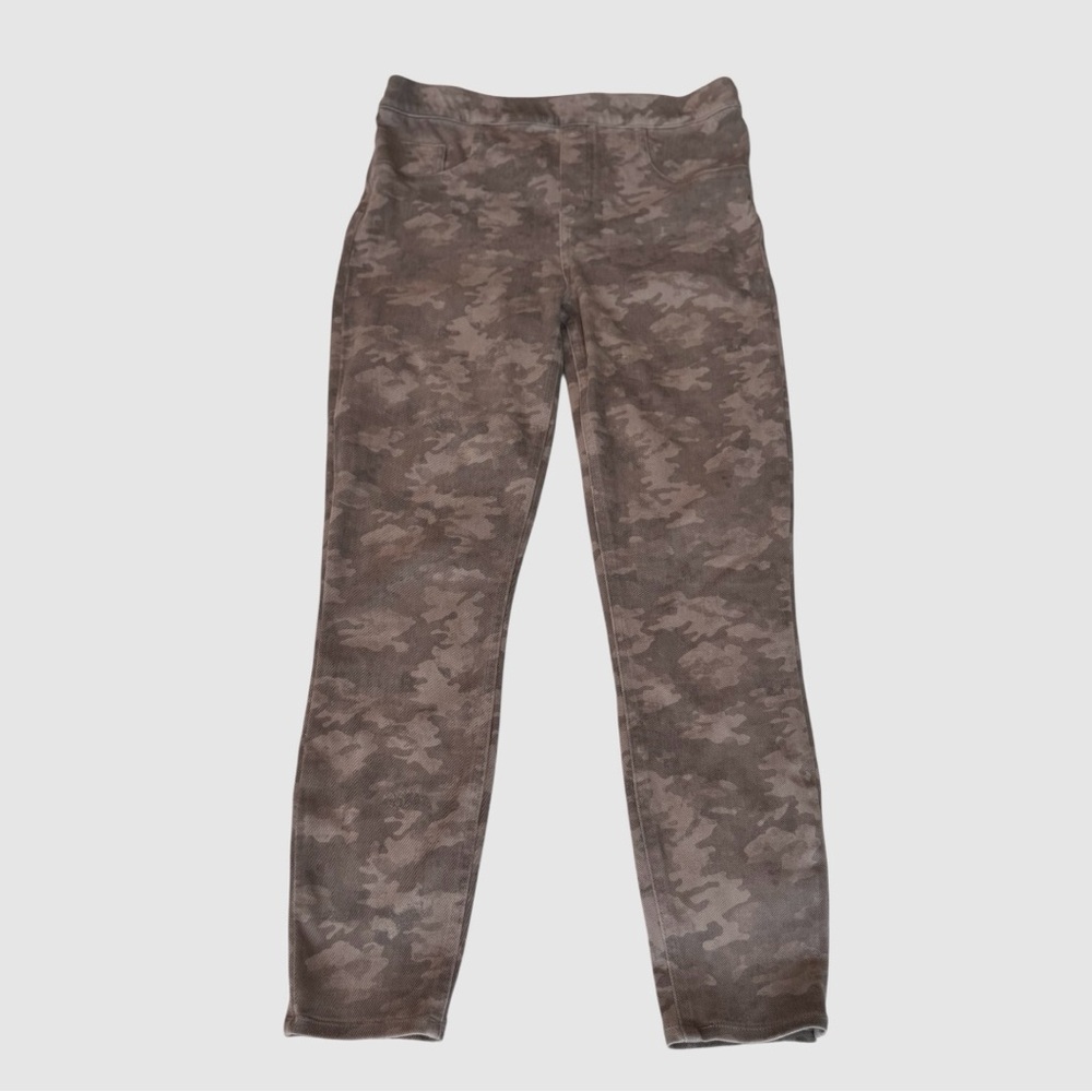 SPANX Jean-ish Ankle Stone Wash Camo High Rise Pull-On Leggings, Size Large.